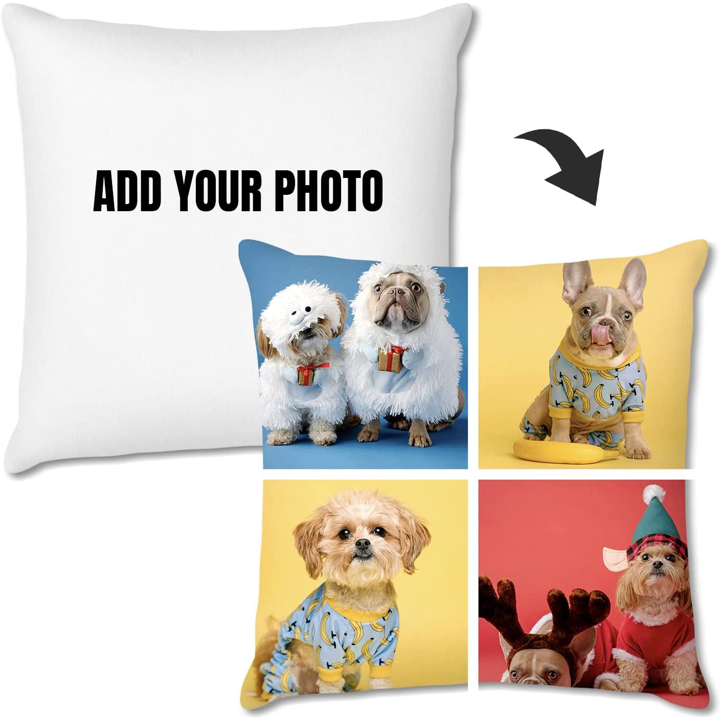 Custom Photo Pillow 20X20 Double-sided Pillow No Moq & Made In China