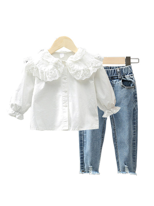 Children's Shirt & Jeans Two-piece Set