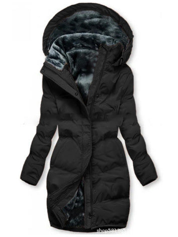 Medium-Length Hooded Coat