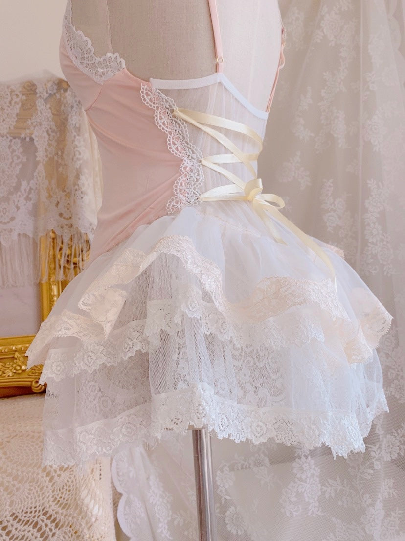 Original Hand-made Lace Sling Ballet Dress