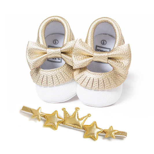 Butterfly Ball Baby Shoes 2-piece Set With Headband