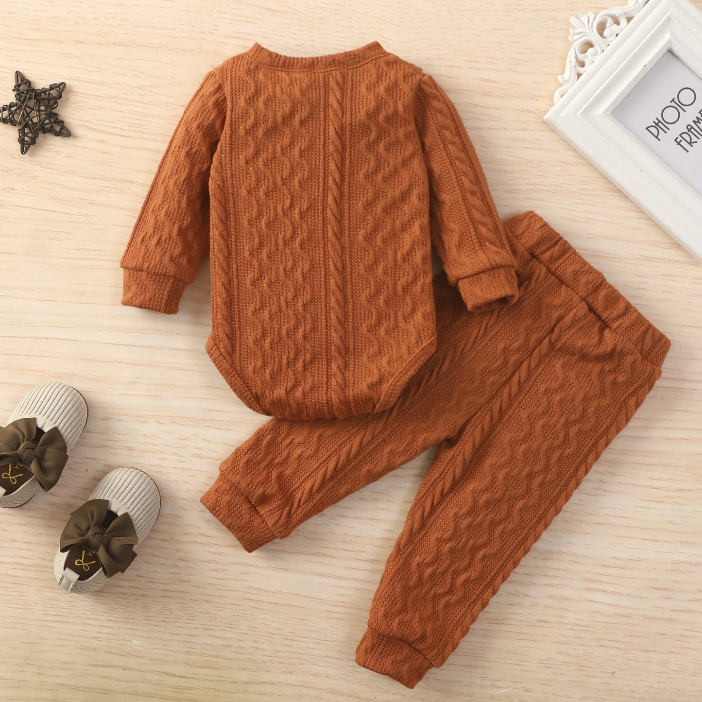 Long Sleeve Button Sweater Outfit 0-24 months