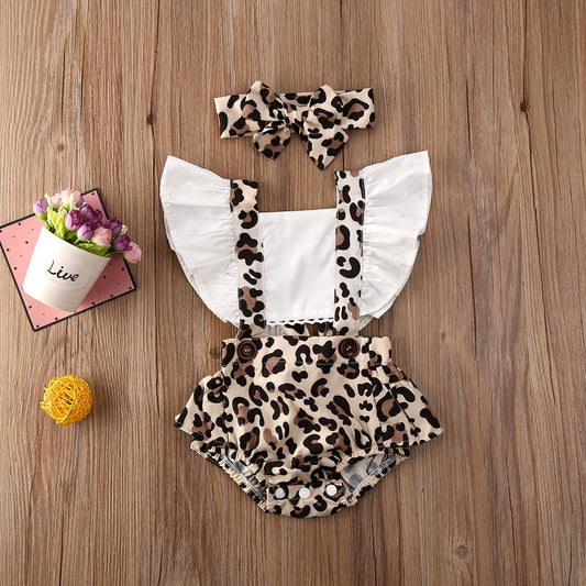 Baby Girl Leopard Romper 0-24M