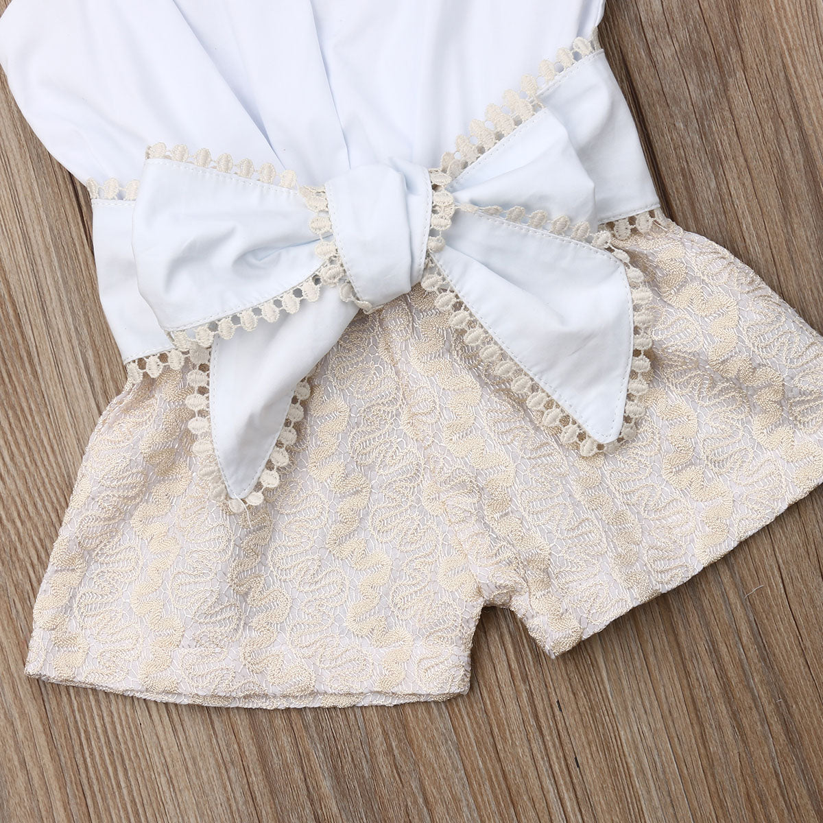 Baby Girl Lace  Bow Rompers