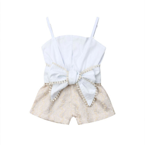 Baby Girl Lace  Bow Rompers