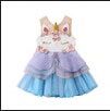 Cute Baby Girl Sleeveless Unicorn Ruffle Dress