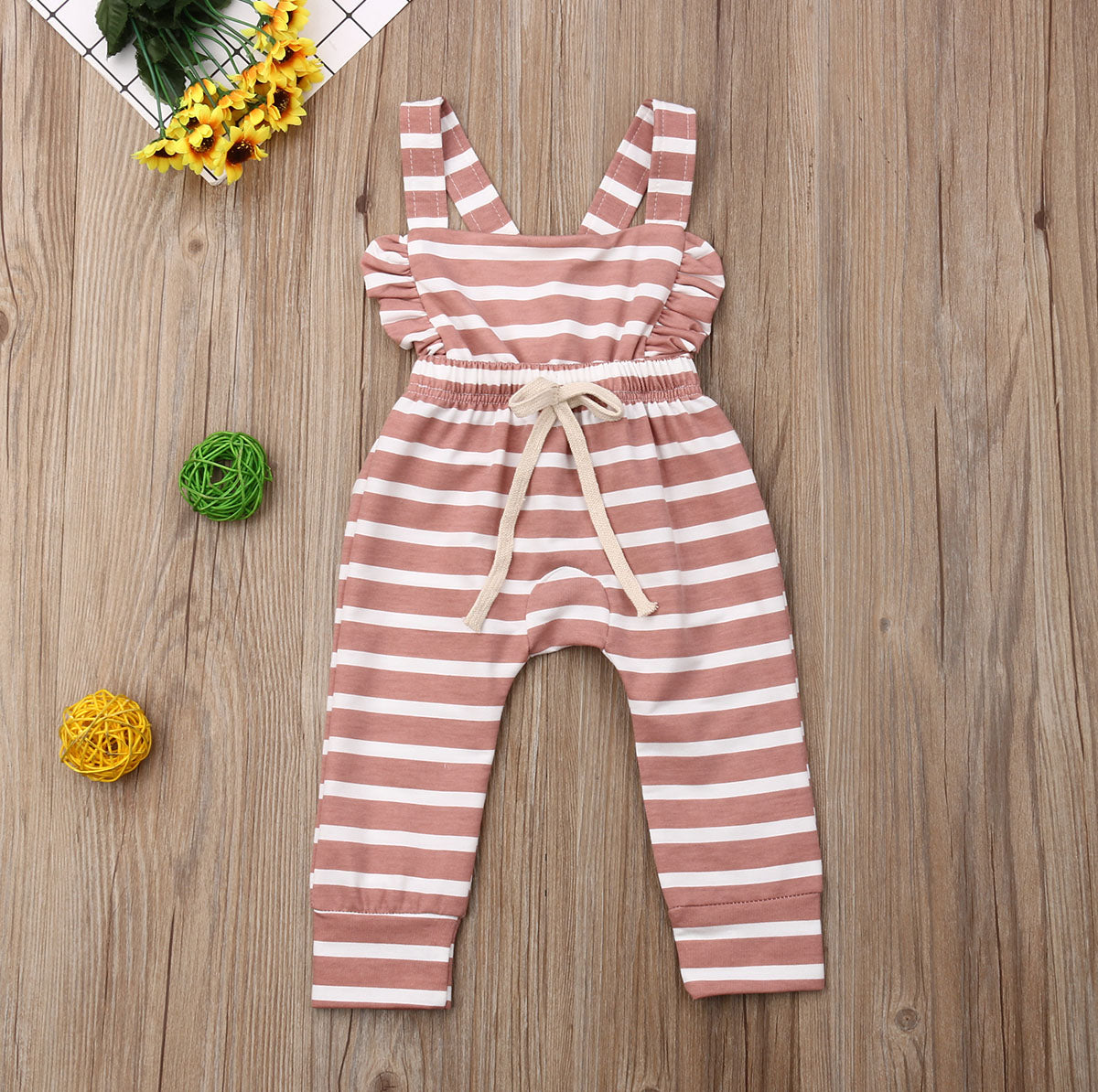 Baby Girl Ruffle Pants Overalls 0-3T