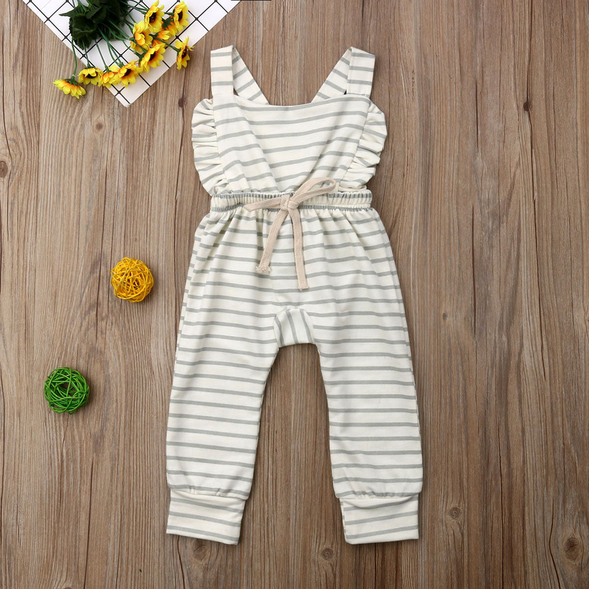 Baby Girl Ruffle Pants Overalls 0-3T