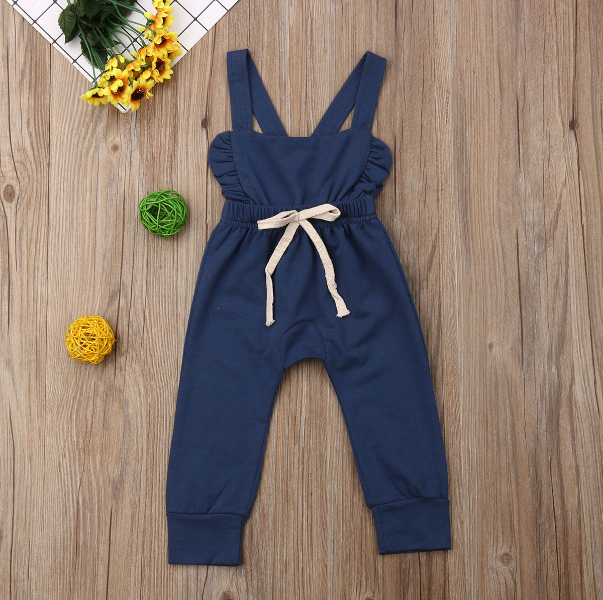 Baby Girl Ruffle Pants Overalls 0-3T