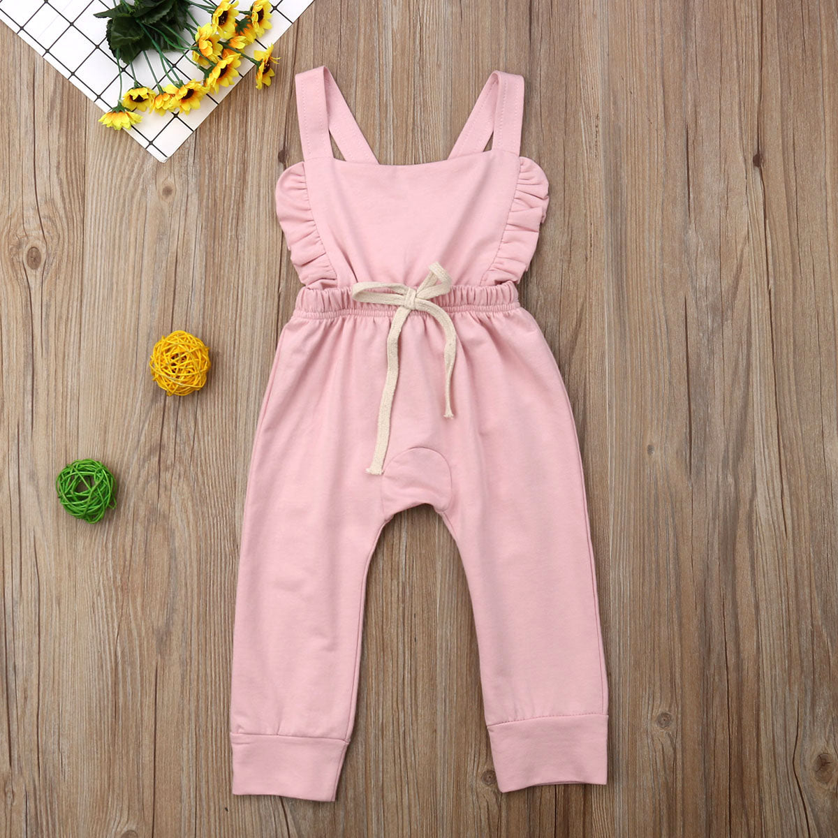 Baby Girl Ruffle Pants Overalls 0-3T