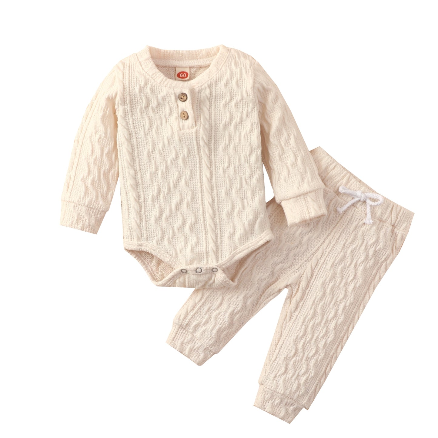 Long Sleeve Button Sweater Outfit 0-24 months