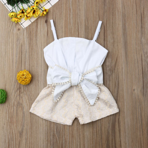 Baby Girl Lace  Bow Rompers