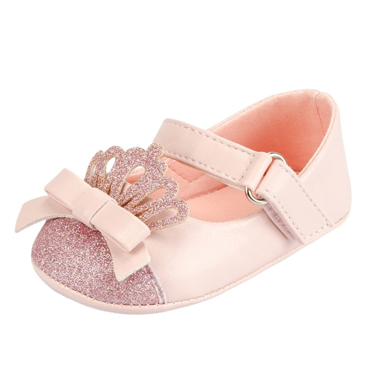 Cute Non-Slip Bowknot Princess First Walkers 0-18M