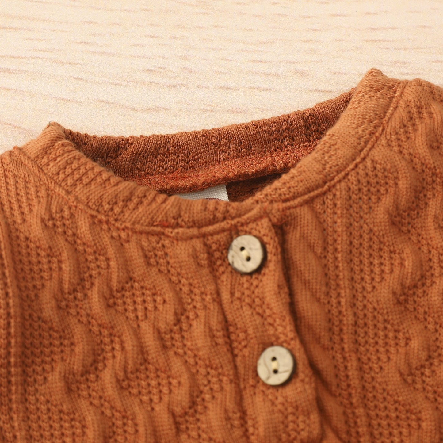 Long Sleeve Button Sweater Outfit 0-24 months