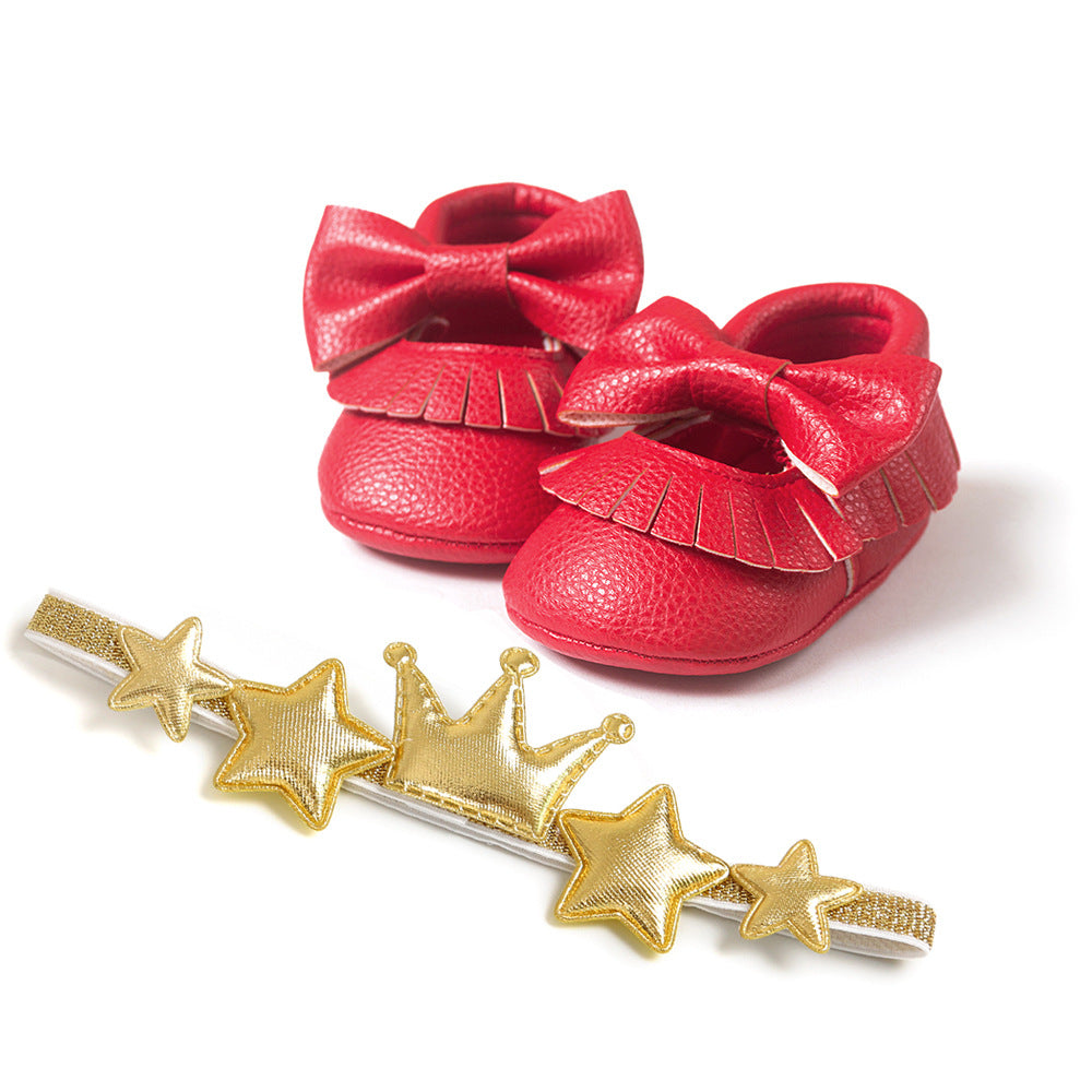 Butterfly Ball Baby Shoes 2-piece Set With Headband